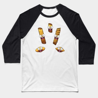 Cute Pasta And Macaroni Baseball T-Shirt